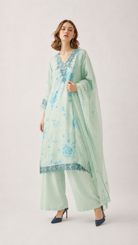 Mint Green | Bemberg Silk Salwar Kameez Set