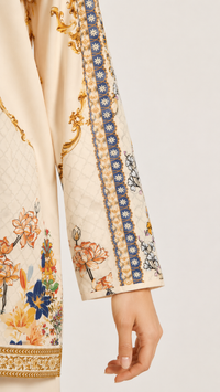 Ivory Baroque | Placement-Print Turkish Co-ord Set