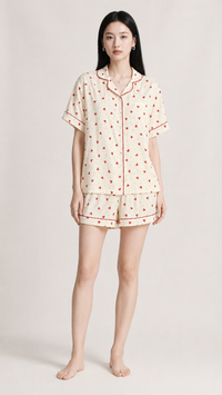 Little Love Club | Heart Printed 3 Piece Pyjama Set