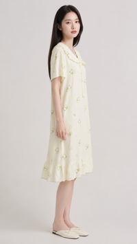 Olive Hug | Olive Teddy Printed Nightgown