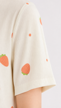 Berry Blush | Peach Strawberry Printed Nightgown