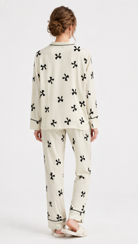 Ribbon Hour | Monochrome Bow Printed Pyjama Set