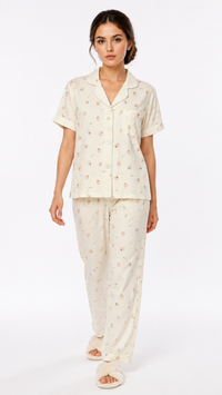 Strawberry Social | Berry Printed 3 Piece Pyjama Set