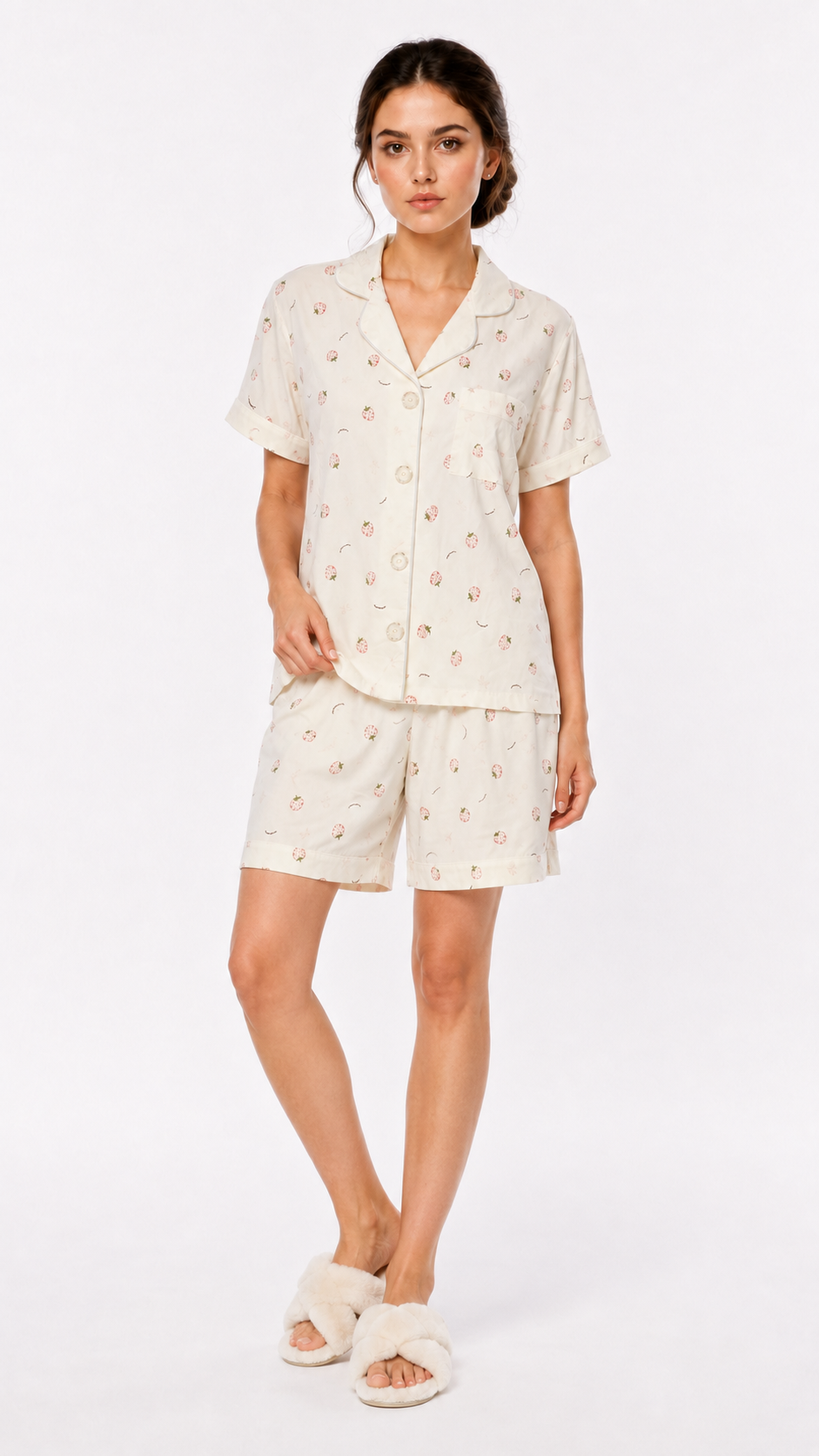 Strawberry Social | Berry Printed 3 Piece Pyjama Set