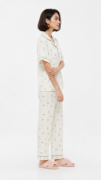 Green Crush | Green Heart Printed 2 Piece Pyjama Set