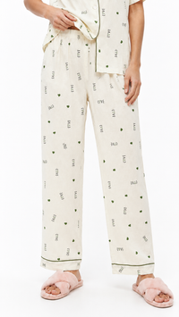 Green Crush | Green Heart Printed 2 Piece Pyjama Set