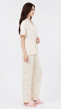 Petal Pop | Pink Floral 2 Piece Pyjama Set
