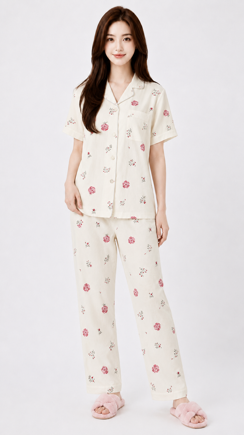 Rose &  Rest | Rose Printed 2 Piece Pyjama Set