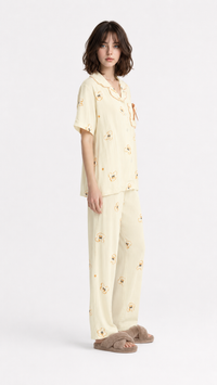Caramel Bunny | Cartoon Printed 2 Piece Pyjama Set
