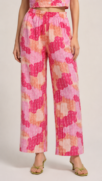 Coral Pink | Sleeveless Printed Co-ord Set