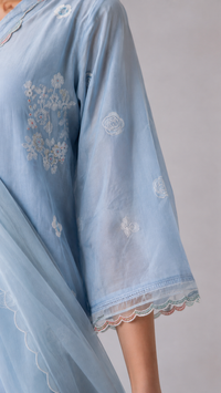 Iceberg Blue |  Bemberg Silk Salwar Kameez Set