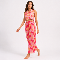 Coral Pink - Floral Summer Co-Ord Set